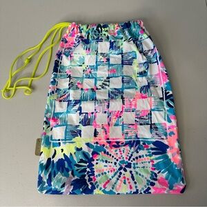 Lilly Pulitzer Colorful Drawstring Cloth Bag